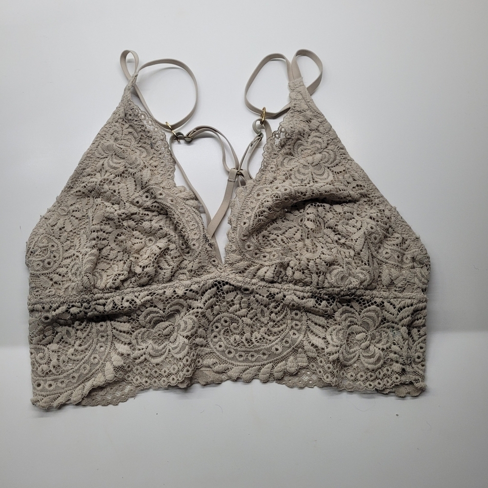 Aerie Lace Bralette in Beige